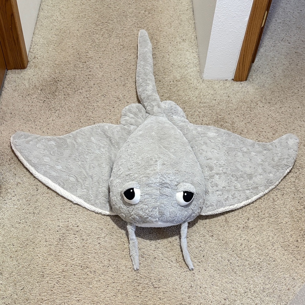 Gray Plush Stingray Toy